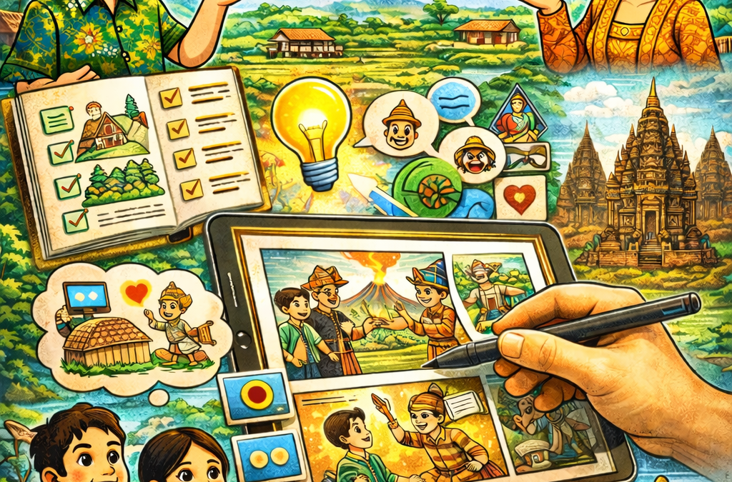 Menghasilkan Komik Digital Berbasis Kearifan Lokal